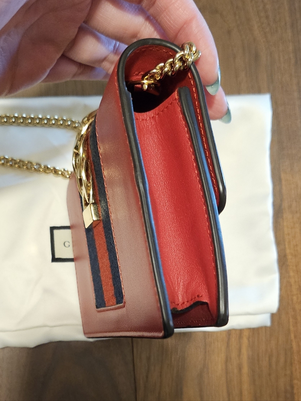 GUCCI Super Mini Sylvie Clutch/Crossbody - Red - Picture 10 of 14